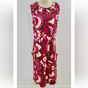 Lilly Pulitzer Taea Olive Off The Wagon Dress Women’s Size 6 Pink Mod Flower Mod